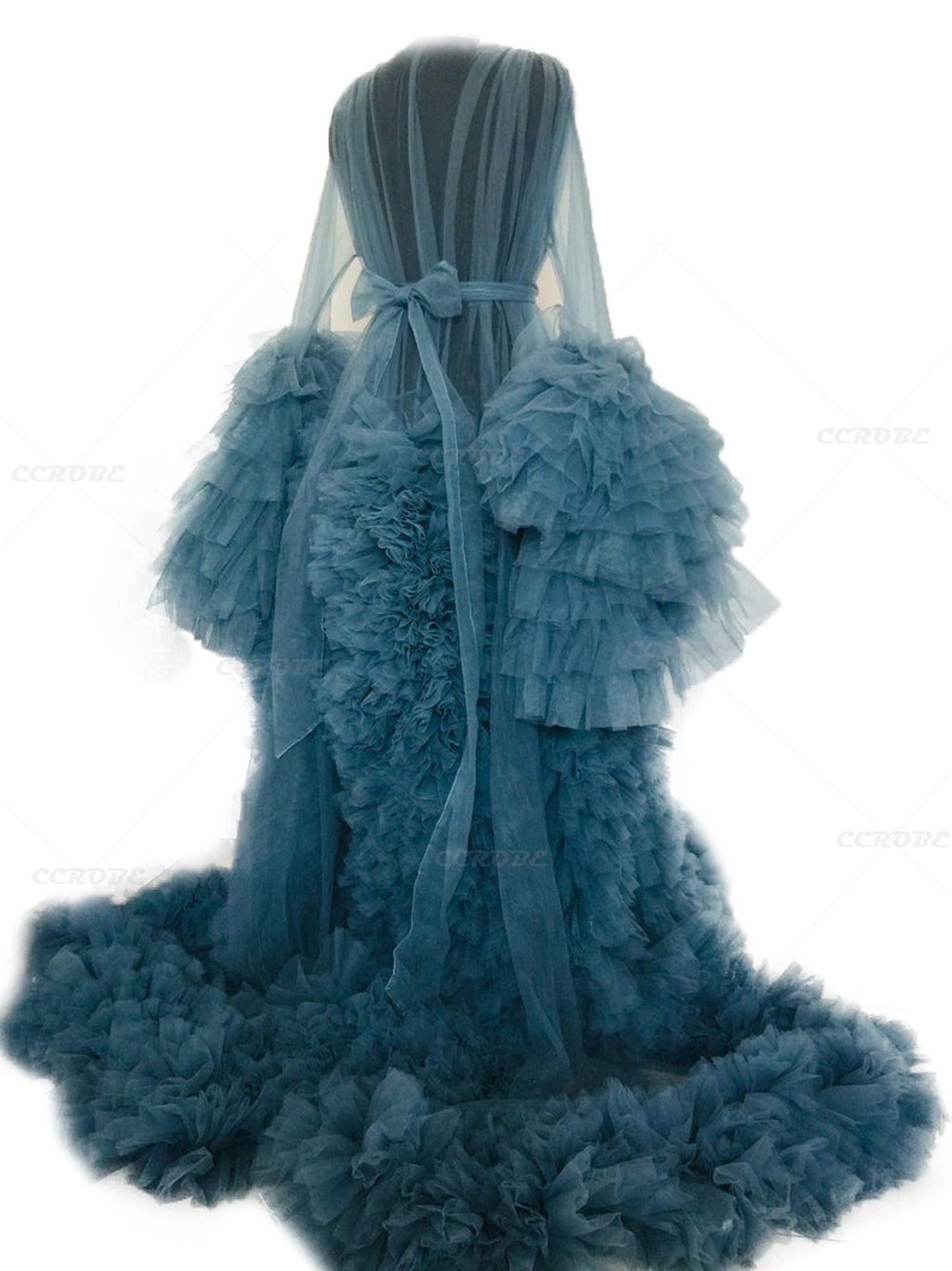 Cinderella Sheer Long Tulle Robe